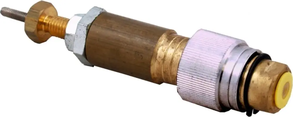 Hydraulikzylinder von Wolf, mit metallischem Gehäuse und Anschlüssen, zur Verwendung in spezifischen Brenneranwendungen.